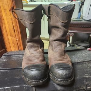 Avenger slip resistant steel toes work boots size 17 brown